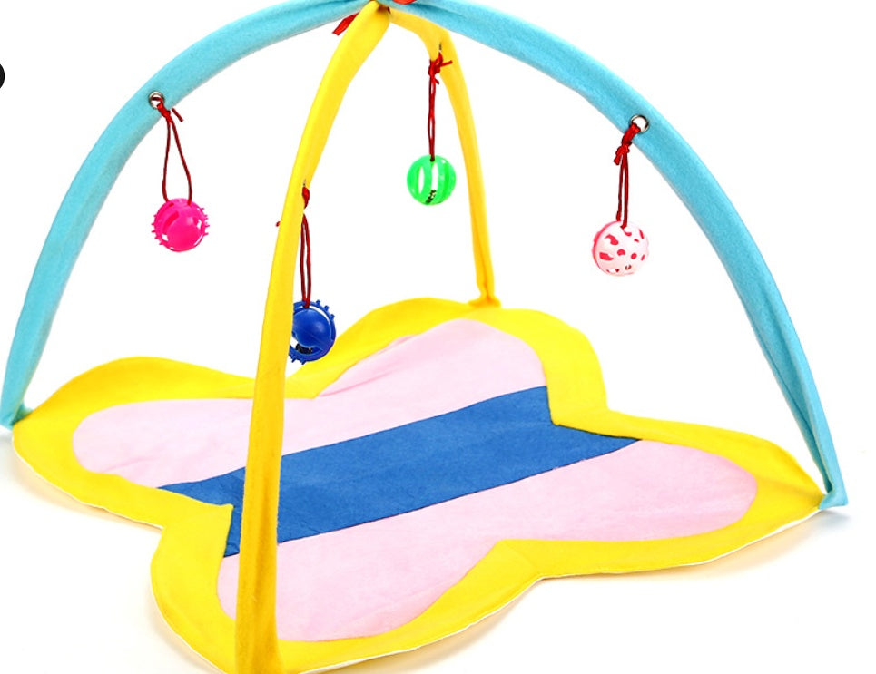 Teaser Cat Tent Bell Ball Collapsible Cat Toy
