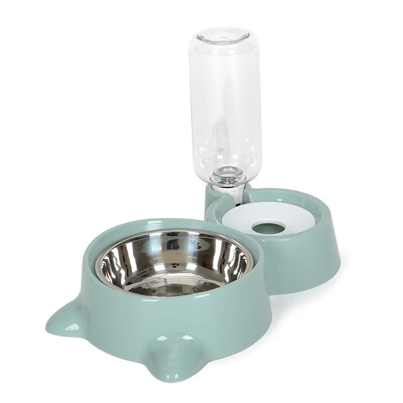 Pet Dog Cat Bowl Fountain Automatic Food Water Feeder Container For Cats Dogs Drinking Pet Articles Pet Cat Water Dispenser, Automatic Gravity Cat Water Bowl