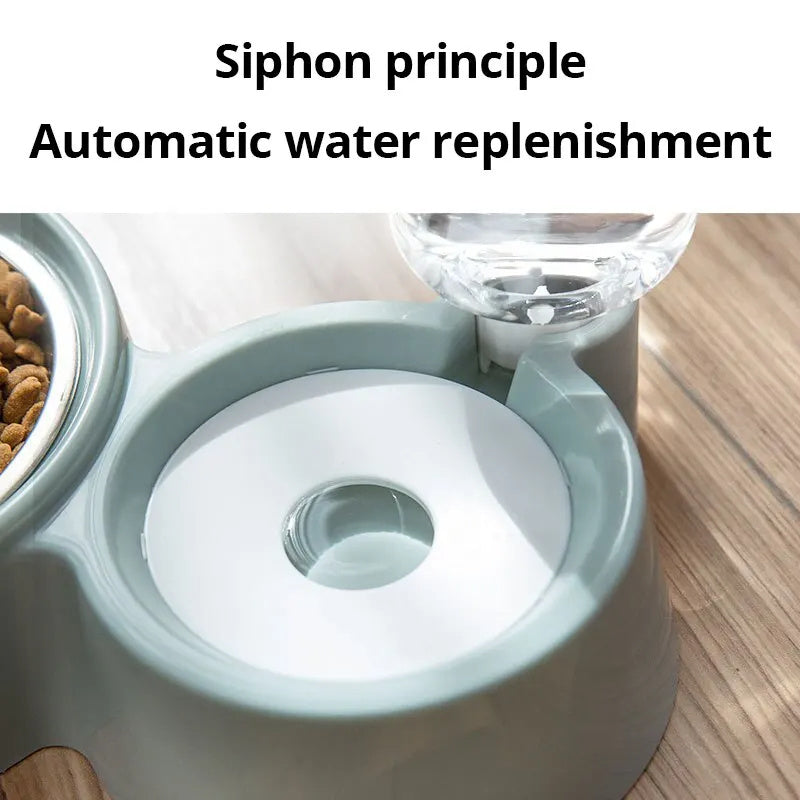 Pet Dog Cat Bowl Fountain Automatic Food Water Feeder Container For Cats Dogs Drinking Pet Articles Pet Cat Water Dispenser, Automatic Gravity Cat Water Bowl