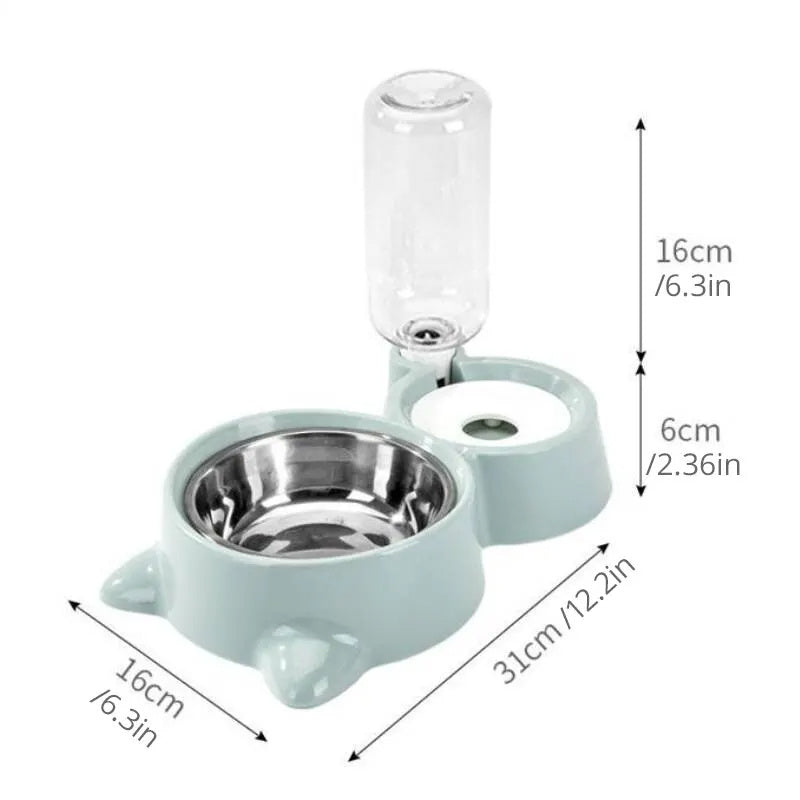 Pet Dog Cat Bowl Fountain Automatic Food Water Feeder Container For Cats Dogs Drinking Pet Articles Pet Cat Water Dispenser, Automatic Gravity Cat Water Bowl