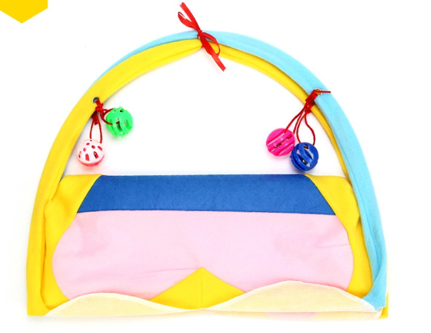 Teaser Cat Tent Bell Ball Collapsible Cat Toy