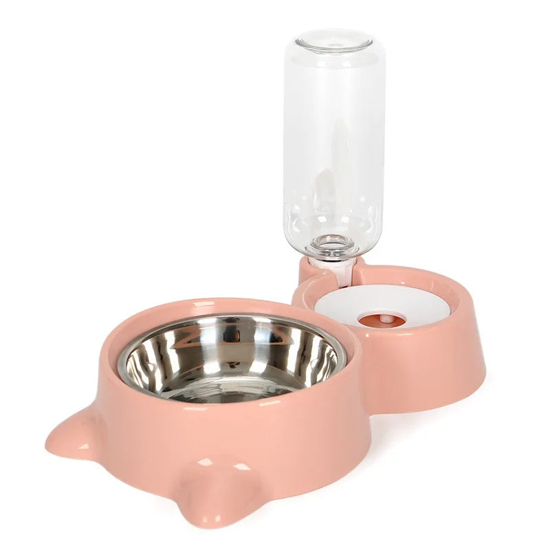 Pet Dog Cat Bowl Fountain Automatic Food Water Feeder Container For Cats Dogs Drinking Pet Articles Pet Cat Water Dispenser, Automatic Gravity Cat Water Bowl