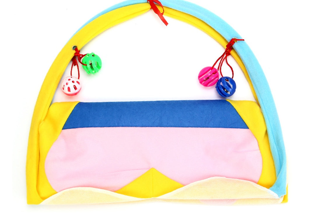 Teaser Cat Tent Bell Ball Collapsible Cat Toy