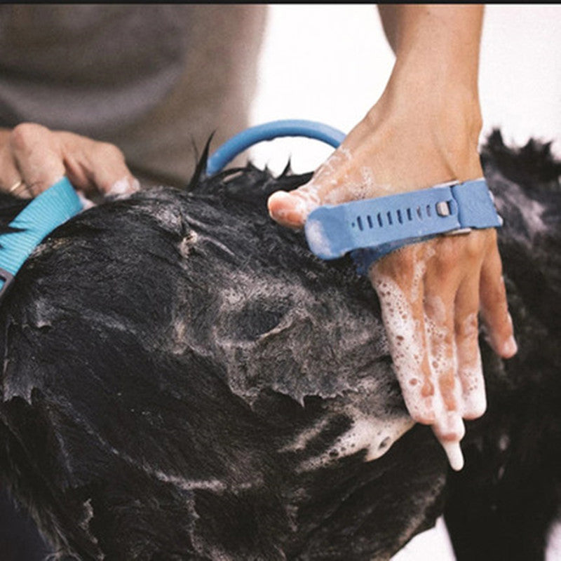 Multi-Functional Dog Bath Brush & Massager with Integrated Sprayer