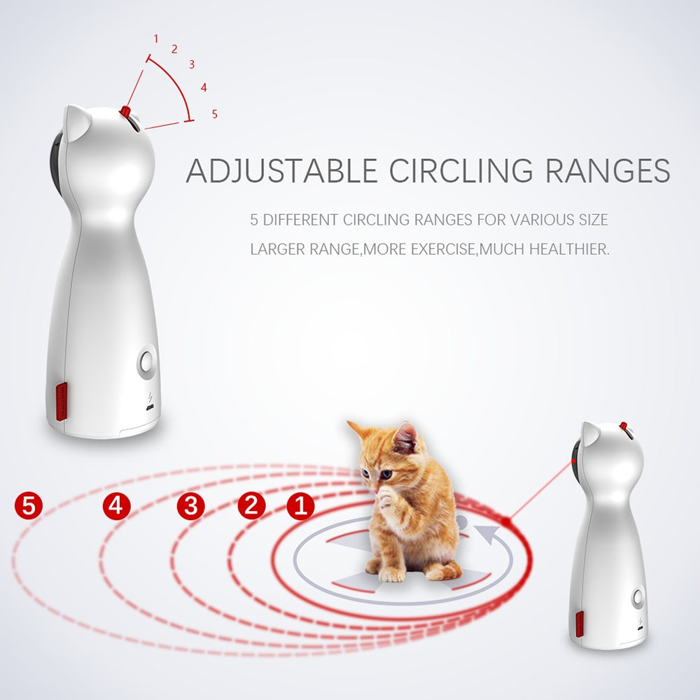 PurrChase Pro™ Smart LED Cat Laser Toy – Automatic & Interactive Exercise Trainer