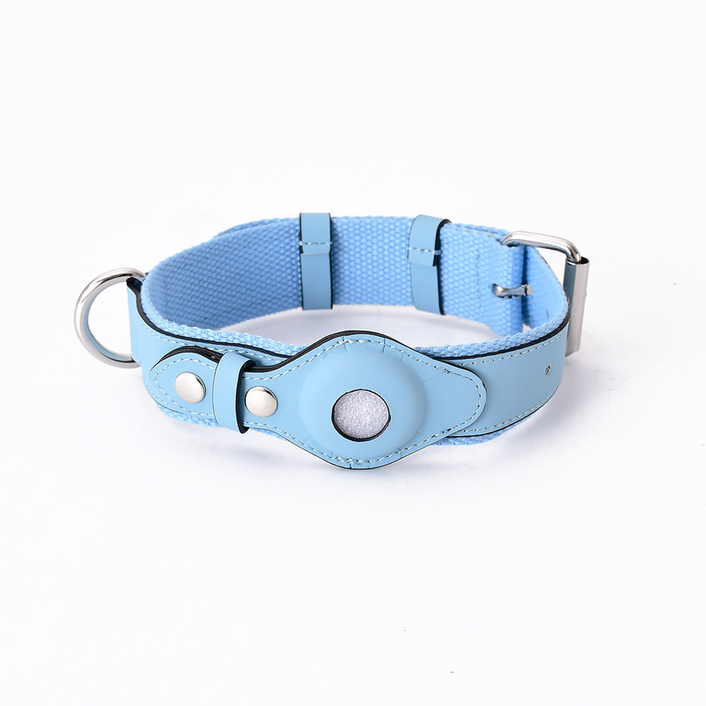 Premium Leather Airtag Pet Collar Tracker – Protective Case for Pet Collars