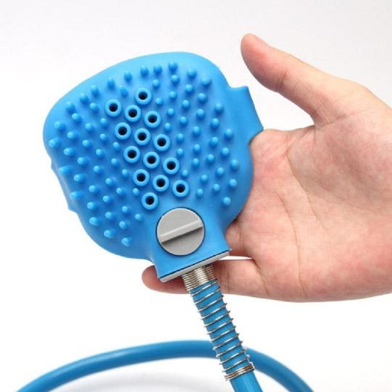Multi-Functional Dog Bath Brush & Massager with Integrated Sprayer