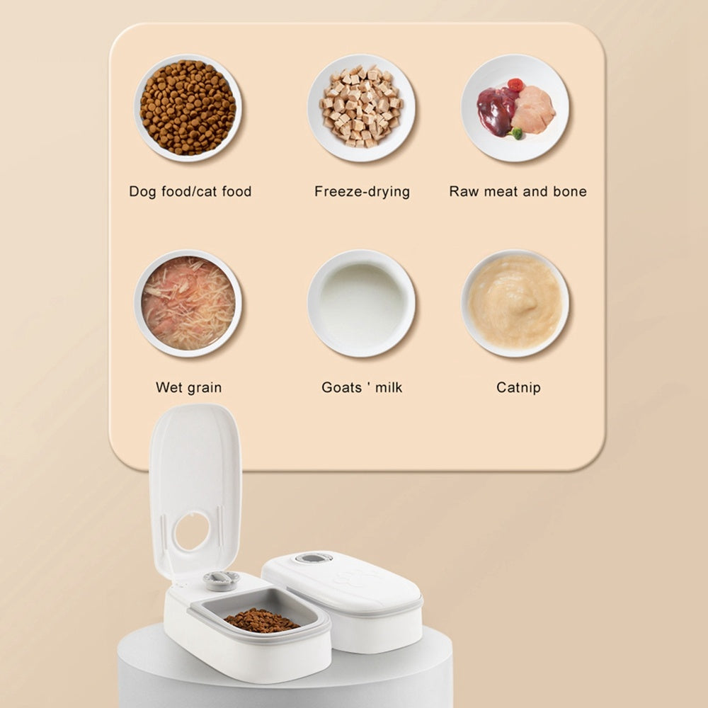 Smart 2-in-1 Automatic Pet Feeder with Timer – Stainless Steel Food Dispenser for Cats & Dogs