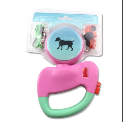 Retractable Dual Pet Leash with Shock Absorption & Ergonomic Grip