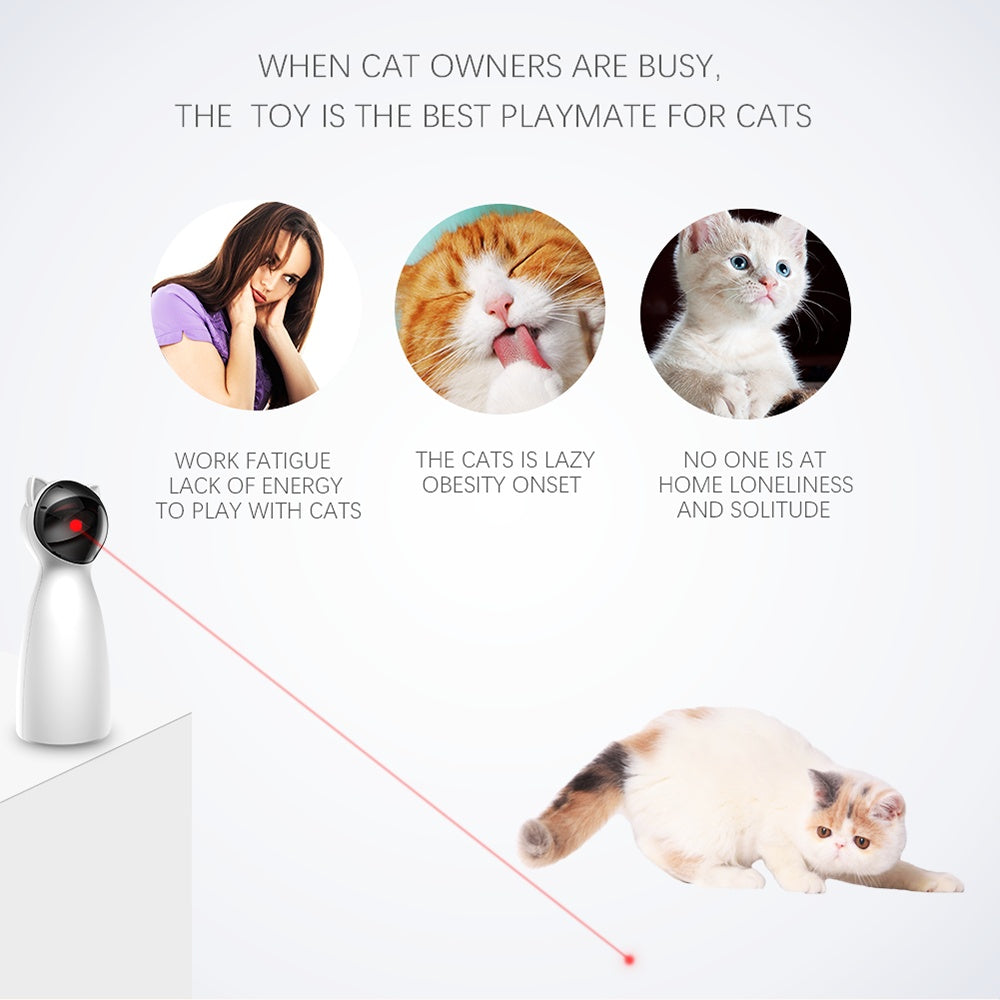 PurrChase Pro™ Smart LED Cat Laser Toy – Automatic & Interactive Exercise Trainer