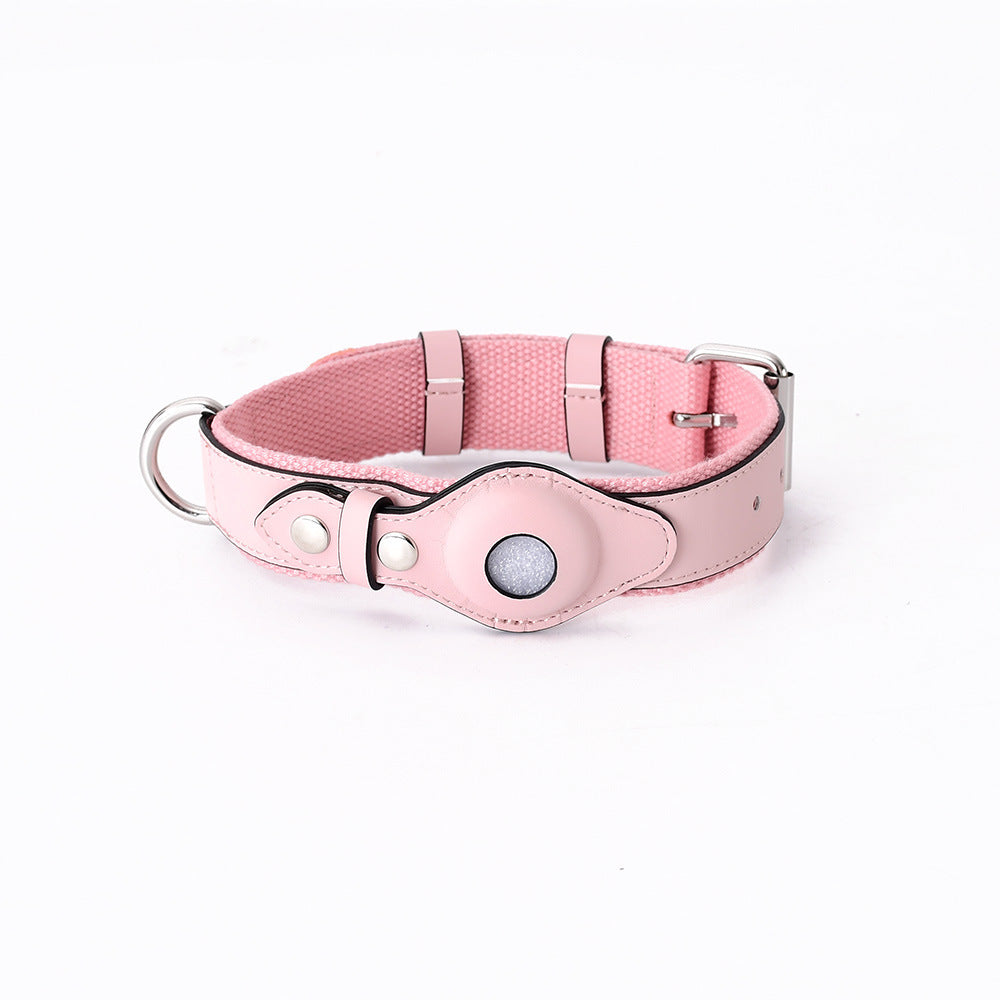 Premium Leather Airtag Pet Collar Tracker – Protective Case for Pet Collars
