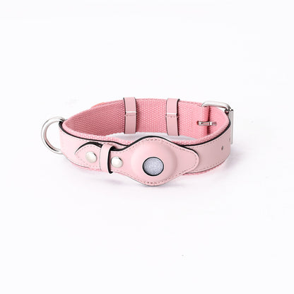 Premium Leather Airtag Pet Collar Tracker – Protective Case for Pet Collars