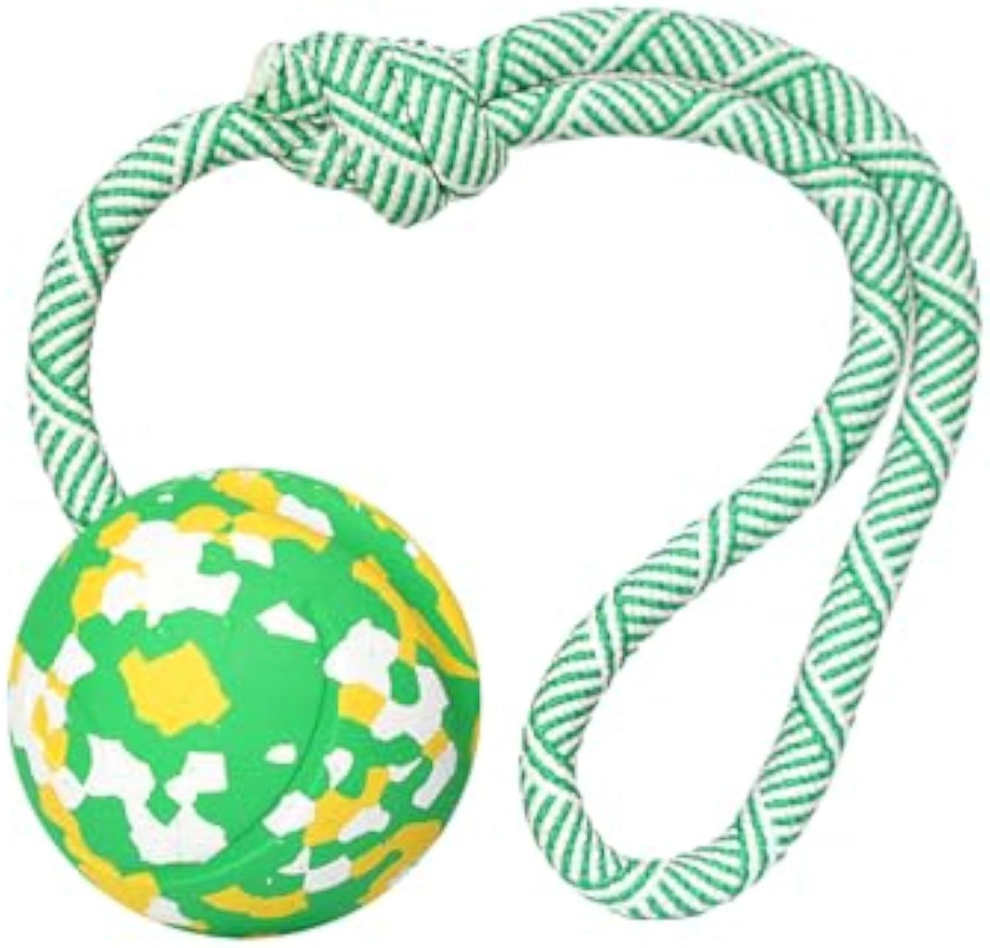 Dog Ball On Rope Dog Toy For Medium Small Dog Interactive Natural Solid Rubber Dog Rope Ball Dog Fetch Pull Tug Throw Toy Ball Toys