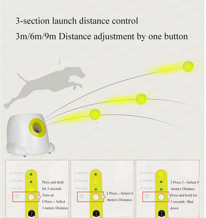 Woof & Launch – Automatic Interactive Ball Thrower for Dogs
