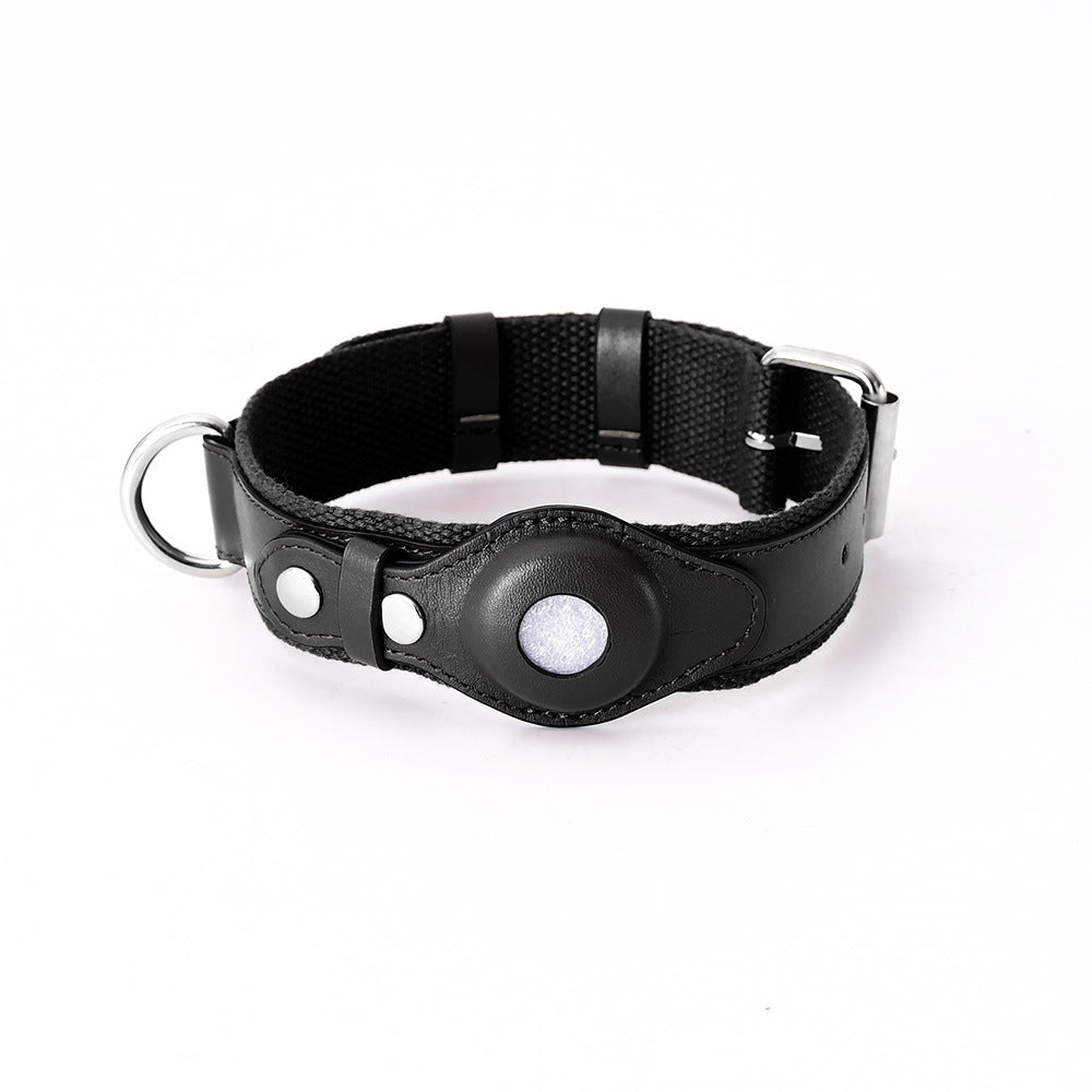 Premium Leather Airtag Pet Collar Tracker – Protective Case for Pet Collars