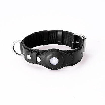 Premium Leather Airtag Pet Collar Tracker – Protective Case for Pet Collars