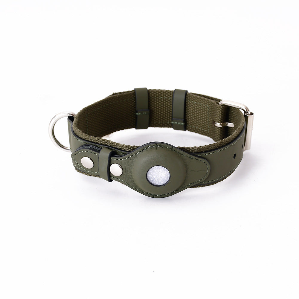Premium Leather Airtag Pet Collar Tracker – Protective Case for Pet Collars